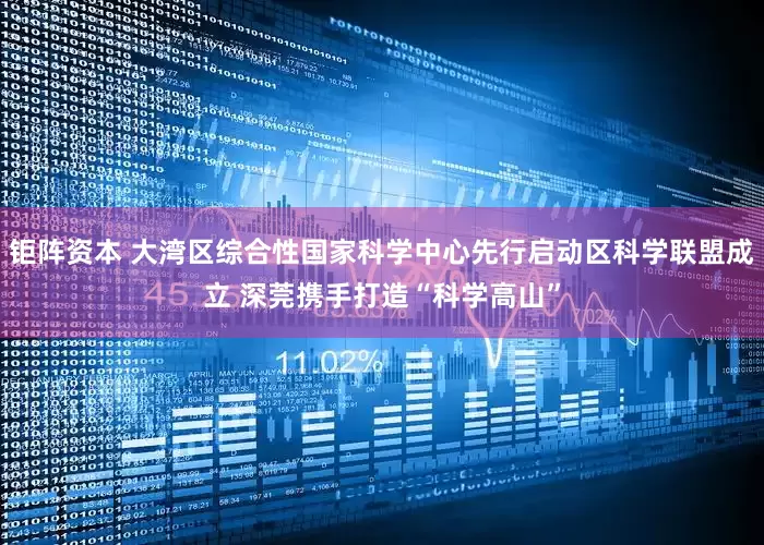 钜阵资本 大湾区综合性国家科学中心先行启动区科学联盟成立 深莞携手打造“科学高山”
