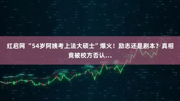 红启网 “54岁阿姨考上法大硕士”爆火！励志还是剧本？真相竟被校方否认…